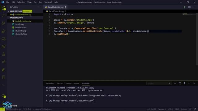 Detection facialiale avec python et la library de Open CV смотреть онлайн