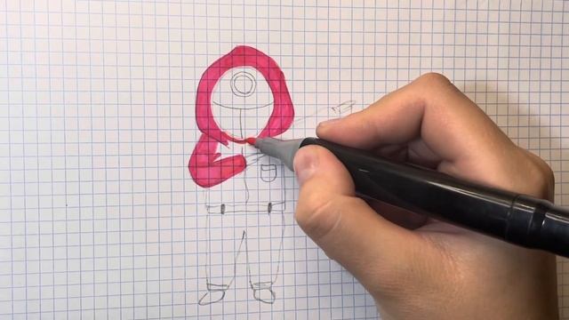 Как нарисовать игра в кальмара смотреть онлайн