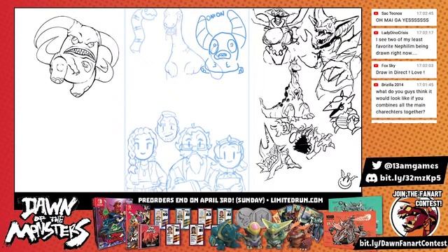 DAWN OF THE MONSTERS Art Team Stream смотреть онлайн