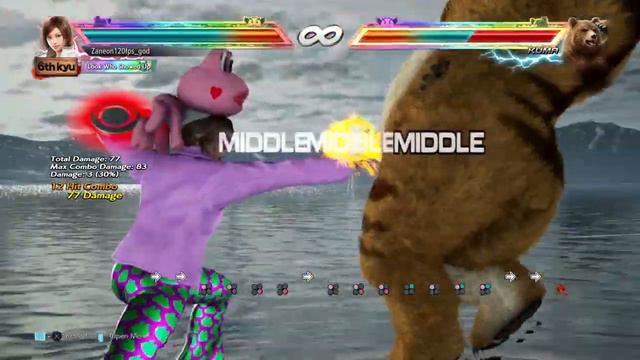 Asuka combo, button display, Tekken 7 смотреть онлайн