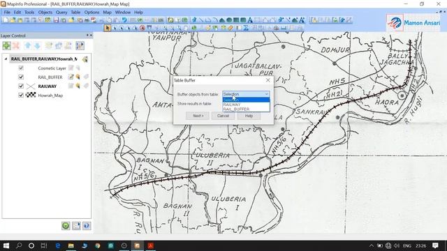 ROAD/RAILWAY LINE AND BUFFER CREATION || DIGITIZE LINEAR FEATURE IN MAPINFO PROFESSIONAL SOFTWARE | смотреть онлайн