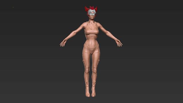 Zbrush 3D-Модель персонажа для деморолика.