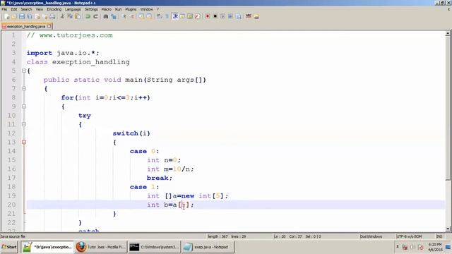 BCA Program : Exception Handling In Java Tamil смотреть онлайн