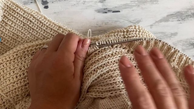 Вяжем планку спицами для кофточки, кардигана + вертикальные петли для пуговок. смотреть онлайн