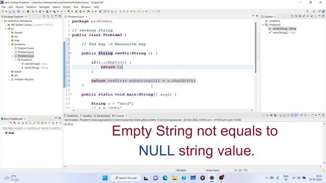 REVERSE STRING | Using RECURSION | Interview Question | JAVA смотреть онлайн