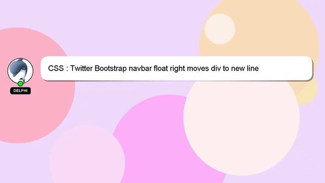 CSS : Twitter Bootstrap navbar float right moves div to new line смотреть онлайн