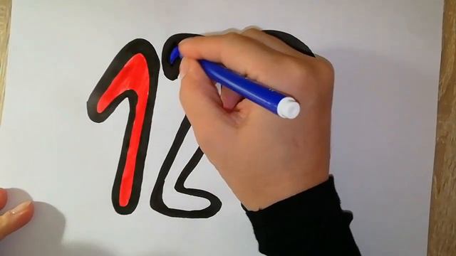 Draw the numbers for kids / menggambar nomor 123 untuk anak-anak/ Drawing, coloring for children смотреть онлайн