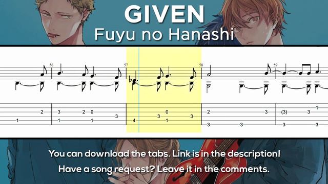 Given - Fuyu no Hanashi Guitar Tutorial [TABS] (Fingerstyle) смотреть онлайн