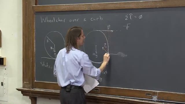 PHYS 101 | Statics 4 - Wheelchair Over A Curb