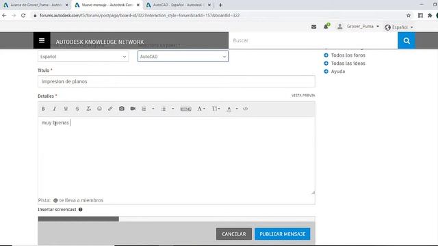 COMO PARTICIPAR EN LOS FOROS AUTODESK - AUTOCAD смотреть онлайн