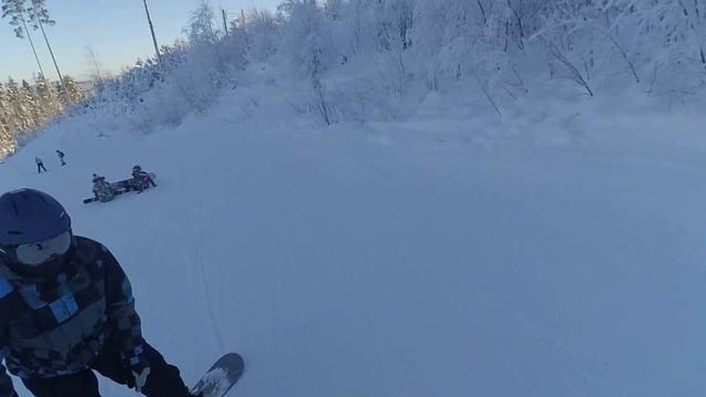 2016-01-23. Игора. Спуск по первому склону смотреть онлайн