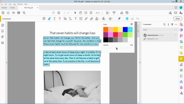 How to change highlight color in pdf document in Adobe Acrobat Pro DC 2022 смотреть онлайн