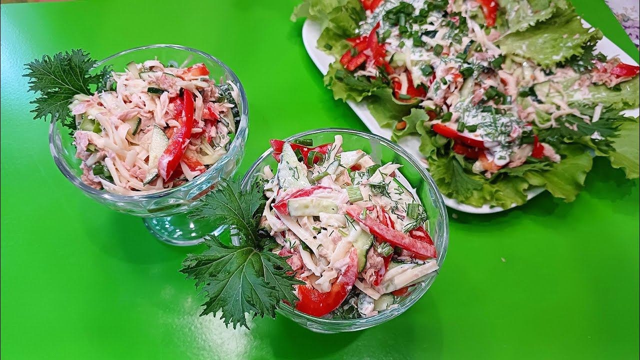Салат "Новый" с тунцом. Вкусно, быстро и аппетитно! смотреть онлайн
