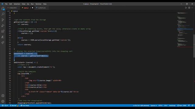 JavaScript ShoppingCart Practice Project смотреть онлайн