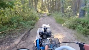 Покатушки по грязи на МОТОБЛОКЕ!  Как он вообще едет?