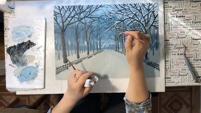 Короткометражно Простой зимний пейзаж4 написать СКЕЛЕТЫ деревьев смотреть онлайн