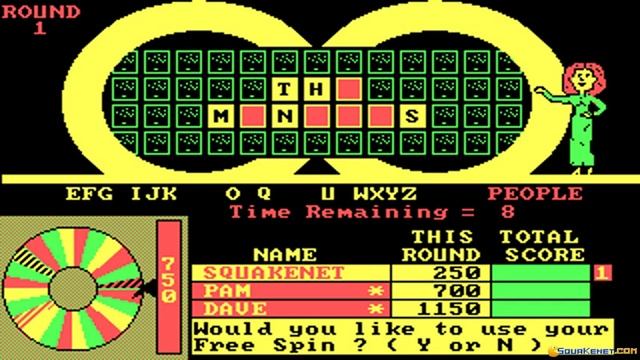Wheel of Fortune Golden Edition gameplay (PC Game, 1989) смотреть онлайн