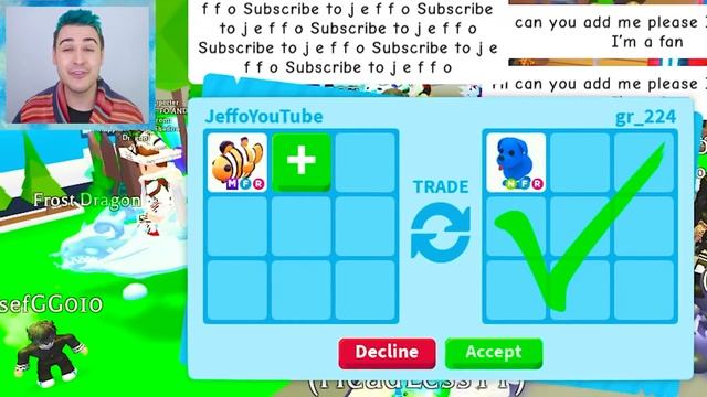 I Traded Away My *MEGA NEON CLOWNFISH* For This… RICH TRADE PROOFS In *FLEX* Server, Adopt Me смотреть онлайн