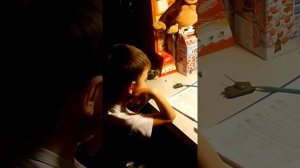 Мальчик делает уроки