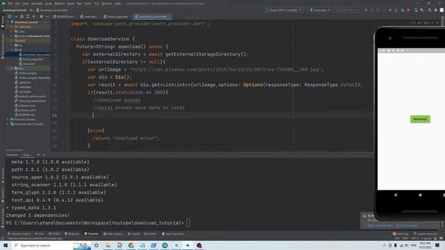 Flutter Tutorial - Download File di internet dan save ke local. смотреть онлайн