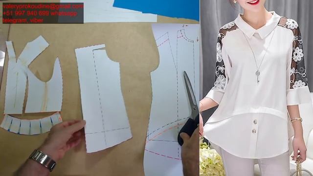 Моделируем блузку. Modelado de blusa #курсы кройки и шитья #diseño de modas смотреть онлайн