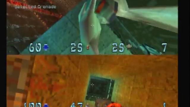 Quake 2 - PS1/PSX - Gameplay- 2 player deathmatch. смотреть онлайн