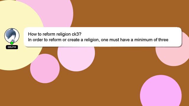 How to reform religion ck3? смотреть онлайн