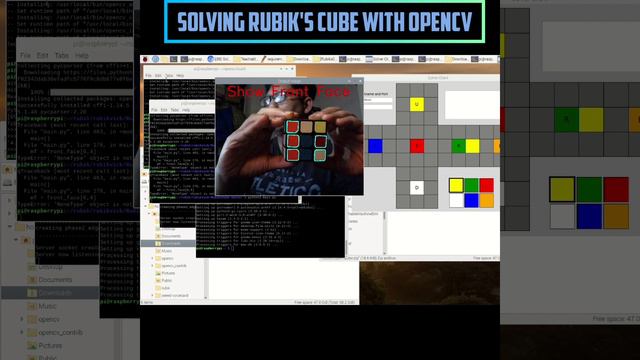 Trials Test Rubik Cube Solver using OpenCV смотреть онлайн