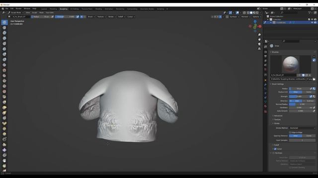 Fur Sculpting Blender Brushes. Sculpting fur in Blender смотреть онлайн