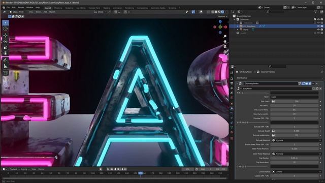 Blender 3.1 Geometry Nodes | Easy Neon Setup смотреть онлайн