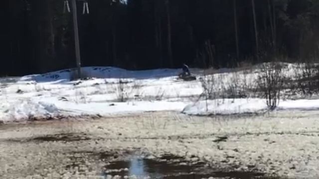 На снегоходе по воде. смотреть онлайн
