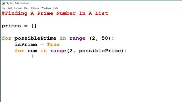 Python Program that finds 'Prime Numbers' in a range смотреть онлайн