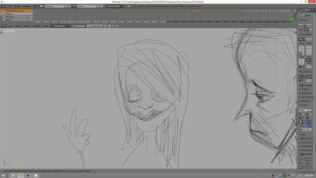 Sketching in Blender - Grease Pencil смотреть онлайн