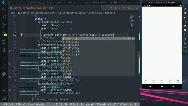 Custom Bottom Navigation Bar in Flutter смотреть онлайн