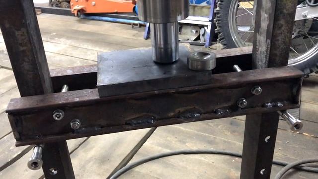 Самодельный мини-пресс из деталей домкрата 12т. Часть 2. Испытания