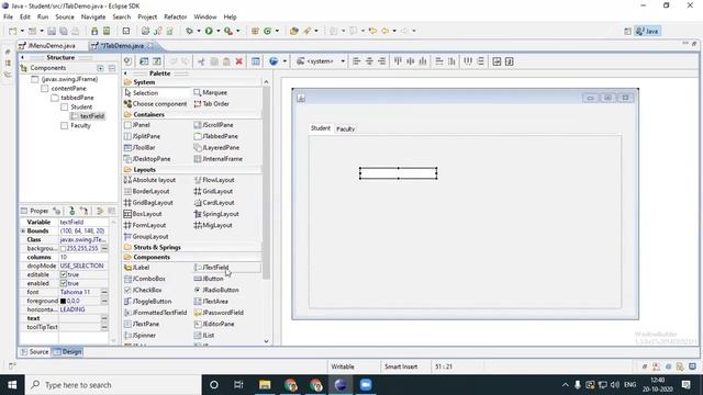 JAVA Swing - Creating Tabbed structures using JTabbedPane смотреть онлайн