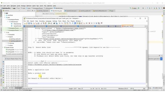 How to Detect Refer Link - Firebase Dynamic link Part 2 android tutorial смотреть онлайн