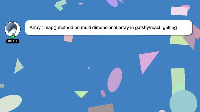 Array : map() method on multi dimensional array in gatsby/react, getting error while trying to wrap смотреть онлайн