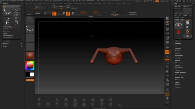 ZBrush ZSpheres beginner tutorial смотреть онлайн