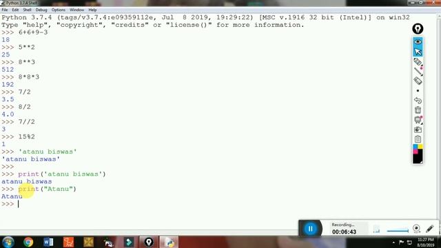 Python Tutorial Part2 | Python Programming Tutorial for Beginners In Hindi смотреть онлайн
