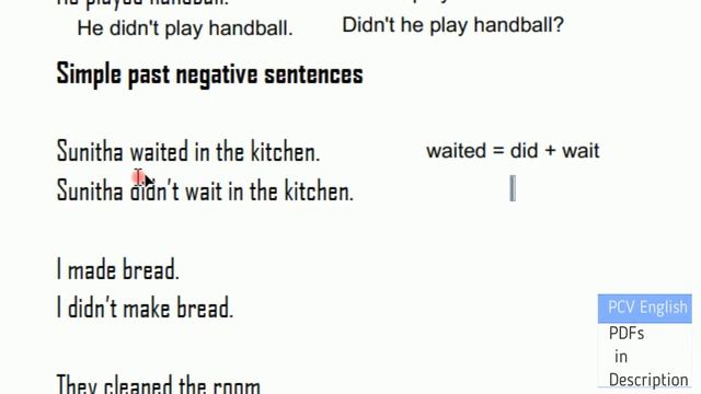Simple past negative in Telugu I AP new 5th Class English Workbook смотреть онлайн