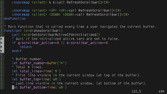 vim-scrollbar with thumb using sign feature смотреть онлайн
