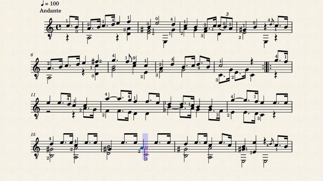 SOR F. Op. 35 Vingt quatre exercices n. 14 Andante смотреть онлайн