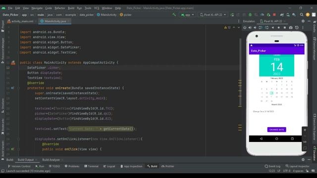How to create a date picker app in Android Studio? смотреть онлайн