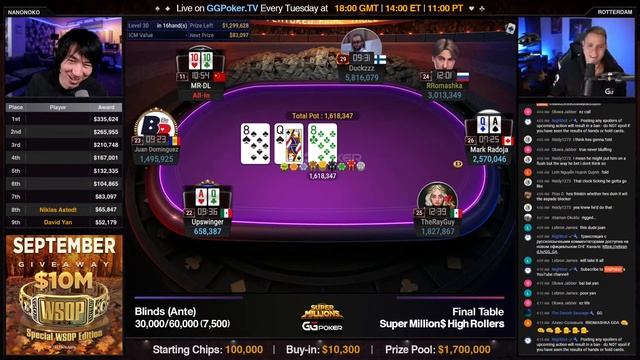 Super MILLION$ | S2E14 | $1,700,000 | W David Yan, Juan Dominguez & Niklas Astedt