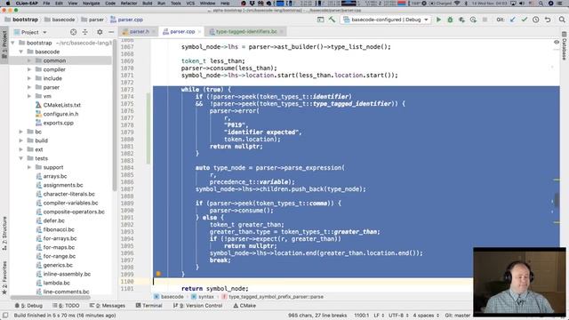 [basecode] finish the parser, part 9 смотреть онлайн