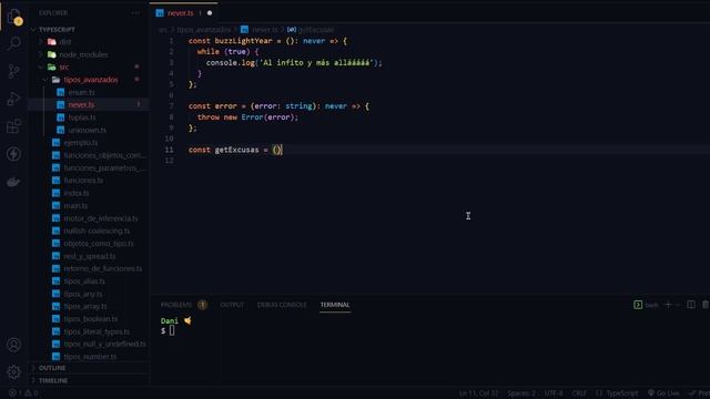 TypeScript Desde Cero | Tipos Never #25 смотреть онлайн