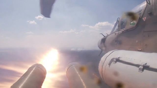 Российские Ка-52 и Ми-8АМТШ в ходе спецоперации. Кадры Минобороны России.mp4 смотреть онлайн