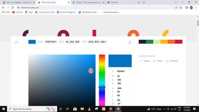 how to add colors in html and css || Free websites for color palette #colors смотреть онлайн