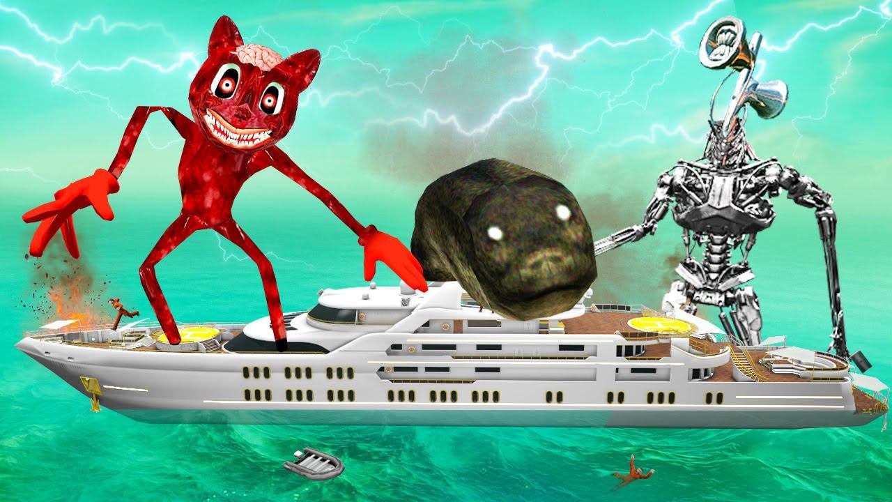 МОНСТРЫ ТРЕВОРА ХЕНДЕРСОНА АТАКУЮТ КОРАБЛЬ! ВЫЖИТЬ ПОСРЕДИ ОКЕНА ПРОТИВ SCP В Garry`s Mod смотреть онлайн